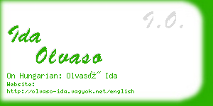 ida olvaso business card